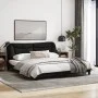 Estructura de cama con luces LED tela negro 180x200 cm de , Camas y somieres - Ref: Foro24-3213720, Precio: 257,78 €, Descuen...
