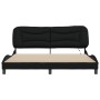 Bed frame with LED lights black fabric 180x200 cm by , Beds and slatted bases - Ref: Foro24-3213720, Price: 260,40 €, Discoun...