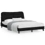 Bed frame with LED lights black fabric 140x190 cm by , Beds and slatted bases - Ref: Foro24-3213699, Price: 222,68 €, Discoun...