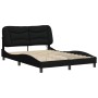 Bettgestell mit LED-Leuchten, schwarzer Stoff, 140 x 190 cm von , Betten und Lattenroste - Ref: Foro24-3213699, Preis: 221,83...