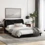 Bed frame with LED lights black fabric 140x190 cm by , Beds and slatted bases - Ref: Foro24-3213699, Price: 222,68 €, Discoun...