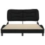 Bed frame with LED lights black fabric 140x190 cm by , Beds and slatted bases - Ref: Foro24-3213699, Price: 222,68 €, Discoun...