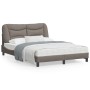 Bed frame with LED lights taupe gray fabric 140x190 cm by , Beds and slatted bases - Ref: Foro24-3213701, Price: 227,15 €, Di...