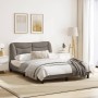 Bed frame with LED lights taupe gray fabric 140x190 cm by , Beds and slatted bases - Ref: Foro24-3213701, Price: 227,15 €, Di...