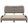 Bed frame with LED lights taupe gray fabric 140x190 cm by , Beds and slatted bases - Ref: Foro24-3213701, Price: 227,15 €, Di...