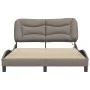 Bettgestell mit LED-Leuchten, taupegrauer Stoff, 140 x 190 cm von , Betten und Lattenroste - Ref: Foro24-3213701, Preis: 223,...