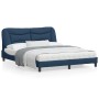 Bed frame with LED lights blue fabric 160x200 cm by , Beds and slatted bases - Ref: Foro24-3213717, Price: 278,20 €, Discount: %