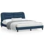 Estructura de cama con luces LED tela azul 160x200 cm de , Camas y somieres - Ref: Foro24-3213717, Precio: 273,50 €, Descuent...