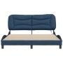 Bed frame with LED lights blue fabric 160x200 cm by , Beds and slatted bases - Ref: Foro24-3213717, Price: 278,20 €, Discount: %