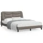 Bed frame with LED lights taupe gray fabric 140x200 cm by , Beds and slatted bases - Ref: Foro24-3213708, Price: 247,11 €, Di...
