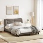 Bed frame with LED lights taupe gray fabric 140x200 cm by , Beds and slatted bases - Ref: Foro24-3213708, Price: 245,25 €, Di...