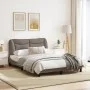 Bed frame with LED lights taupe gray fabric 140x200 cm by , Beds and slatted bases - Ref: Foro24-3213708, Price: 247,11 €, Di...