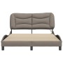 Bed frame with LED lights taupe gray fabric 140x200 cm by , Beds and slatted bases - Ref: Foro24-3213708, Price: 245,25 €, Di...
