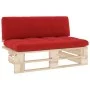 Central sofa made of pallets for impregnated pine wood garden by , Modular outdoor sofas - Ref: Foro24-3066535, Price: 116,39...