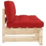 Central sofa made of pallets for impregnated pine wood garden by , Modular outdoor sofas - Ref: Foro24-3066535, Price: 116,39...