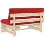 Central sofa made of pallets for impregnated pine wood garden by , Modular outdoor sofas - Ref: Foro24-3066535, Price: 116,39...