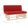 Central sofa made of pallets for impregnated pine wood garden by , Modular outdoor sofas - Ref: Foro24-3066535, Price: 116,39...