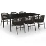 7-piece black garden dining set by , Garden sets - Ref: Foro24-3099243, Price: 768,46 €, Discount: %