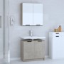 Set muebles de baño 2 piezas madera contrachapada gris hormigón de , Muebles de baño - Ref: Foro24-3115863, Precio: 120,55 €,...