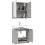 2-teiliges Badezimmermöbelset aus betongrauem Sperrholz von , Badezimmermöbel - Ref: Foro24-3115863, Preis: 118,47 €, Rabatt: %