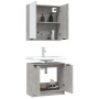 Set muebles de baño 2 piezas madera contrachapada gris hormigón de , Muebles de baño - Ref: Foro24-3115863, Precio: 120,55 €,...