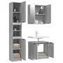 3-teiliges Badezimmermöbelset aus grauem Sonoma-Sperrholz von , Badezimmermöbel - Ref: Foro24-3115882, Preis: 201,19 €, Rabat...