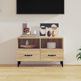 TV-Schrank aus geräuchertem Eichensperrholz, 80 x 36 x 50 cm von , TV-Möbel - Ref: Foro24-812594, Preis: 65,57 €, Rabatt: %