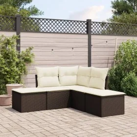 5-piece garden dining set and brown synthetic rattan cushions by , Garden sets - Ref: Foro24-3217723, Price: 292,00 €, Discou...