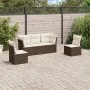 Set comedor de jardín 5 piezas y cojines ratán sintético marrón de , Conjuntos de jardín - Ref: Foro24-3249192, Precio: 311,7...