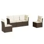 Set comedor de jardín 5 piezas y cojines ratán sintético marrón de , Conjuntos de jardín - Ref: Foro24-3249192, Precio: 311,7...