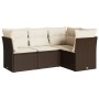 4-piece garden sofa set and brown synthetic rattan cushions by , Garden sets - Ref: Foro24-3249422, Price: 298,40 €, Discount: %