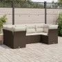 6-piece garden sofa set and brown synthetic rattan cushions by , Garden sets - Ref: Foro24-3249952, Price: 445,36 €, Discount: %