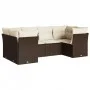 6-piece garden sofa set and brown synthetic rattan cushions by , Garden sets - Ref: Foro24-3249952, Price: 445,36 €, Discount: %