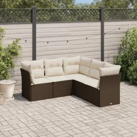 5-piece garden dining set and brown synthetic rattan cushions by , Garden sets - Ref: Foro24-3249462, Price: 356,66 €, Discou...