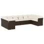 10-teiliges Gartensofa-Set und braune synthetische Rattankissen von , Gartensets - Ref: Foro24-3250042, Preis: 620,22 €, Raba...
