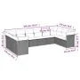 10-teiliges Gartensofa-Set und braune synthetische Rattankissen von , Gartensets - Ref: Foro24-3250042, Preis: 620,22 €, Raba...