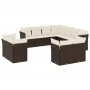 Gartensofa-Set 11-teilig mit braunen synthetischen Rattankissen von , Gartensets - Ref: Foro24-3250352, Preis: 845,54 €, Raba...