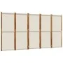 Light gray 5-panel divider screen 350x180 cm by , Room dividers - Ref: Foro24-4003357, Price: 165,43 €, Discount: %