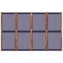 Biombo divisor de 4 paneles azul oscuro 280x180 cm de , Divisores de ambientes - Ref: Foro24-4003360, Precio: 105,48 €, Descu...
