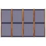 Biombo divisor de 4 paneles azul oscuro 280x180 cm de , Divisores de ambientes - Ref: Foro24-4003360, Precio: 122,84 €, Descu...