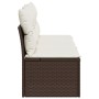 Garden sofa with cushions 3 seater brown synthetic rattan by , Outdoor sofas - Ref: Foro24-366219, Price: 151,98 €, Discount: %