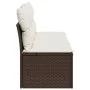 Garden sofa with cushions 3 seater brown synthetic rattan by , Outdoor sofas - Ref: Foro24-366219, Price: 154,65 €, Discount: %