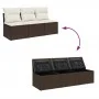 Garden sofa with cushions 3 seater brown synthetic rattan by , Outdoor sofas - Ref: Foro24-366219, Price: 154,65 €, Discount: %