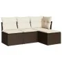 4-piece garden sofa set and brown synthetic rattan cushions by , Garden sets - Ref: Foro24-3217503, Price: 247,93 €, Discount: %