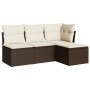 4-teilige Gartensofagarnitur und braune synthetische Rattankissen von , Gartensets - Ref: Foro24-3217503, Preis: 223,98 €, Ra...