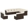 Garden sofa and cushion set 12 pieces brown synthetic rattan by , Garden sets - Ref: Foro24-3250312, Price: 736,36 €, Discoun...