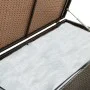 Synthetic rattan garden storage box brown 200x50x60 cm by vidaXL, Outdoor storage boxes - Ref: Foro24-46475, Price: 211,86 €,...