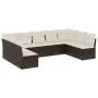 9-teiliges Gartensofa-Set und braune synthetische Rattankissen von , Gartensets - Ref: Foro24-3249912, Preis: 539,90 €, Rabat...