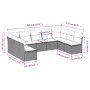9-teiliges Gartensofa-Set und braune synthetische Rattankissen von , Gartensets - Ref: Foro24-3249912, Preis: 539,90 €, Rabat...