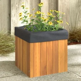 Pflanzgefäß aus massivem Akazienholz, 25 x 25 x 25 cm von , Töpfe und Pflanzgefäße - Ref: Foro24-366500, Preis: 31,30 €, Raba...